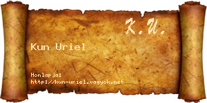 Kun Uriel névjegykártya
